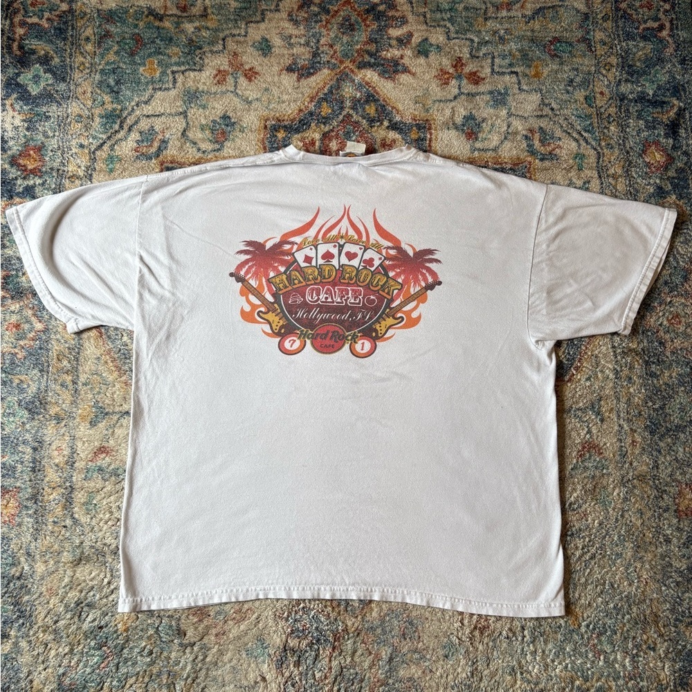 Vintage Hard Rock Cafe Flames Logo T-shirt Size XL